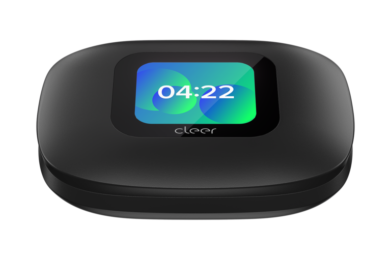 Cleer ARC3 charging case.